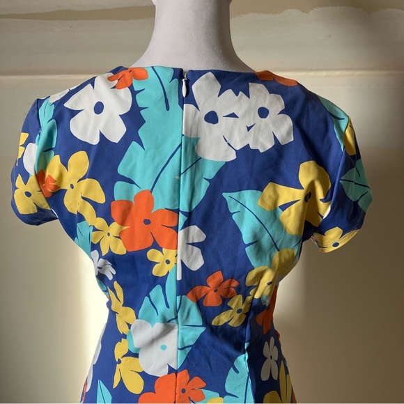 J.Mclaughlin Havana Catalina Blue Floral Faux Wrap Dress size XS - Picture 7 of 9